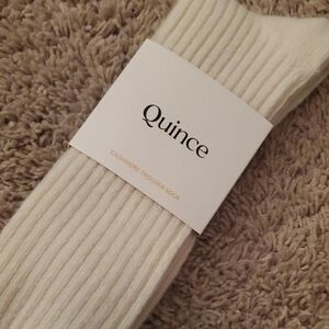 NWT Quince Off White Cashmere Trouser Socks
